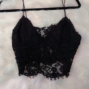 Black lace top